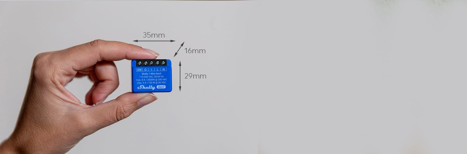 Interrupteur Connecté Shelly Mini Gen3 - Wi-Fi - Pour Domotique - Occasion